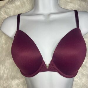 Victoria’s Secret Body by Victoria Lined Perfect Coverage Bra Plum Pink Trim 36D